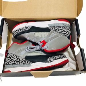 Jordan Spizike BT Infant Shoes Size 9c Wolf Grey With GYM Red Black w/Box